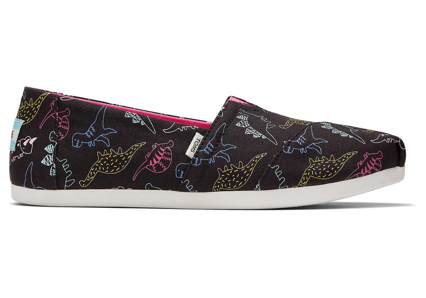 Toms Alpargata Dinosaur Doodles Espadrille Black - Womens - 14537-EYSX